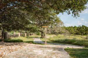 Nature preserve hiking trails at Belvedere Austin