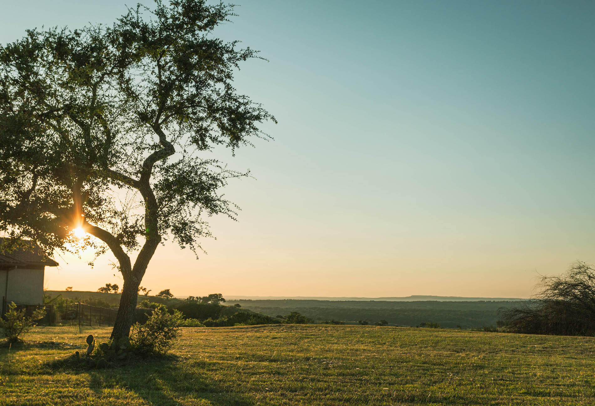 Texas Hill Country sunset in Belvedere Austin