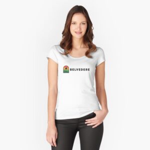 Short sleeve women's shirt with Belvedere logo